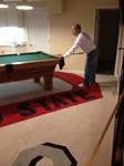 Special Project: The black area will become a red OSU Block O for this Buckeye pool room.